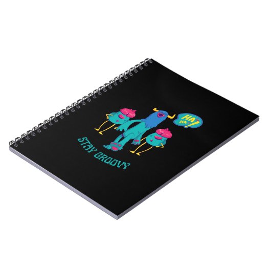 Überall Groovy bleibe, lustige Kinder in der Schul Notizblock (Linke Seite)