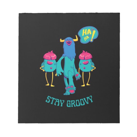 Überall Groovy bleibe, lustige Kinder in der Schul Notizblock (Vorderseite)