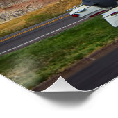 Überall in Amerika reiten in den Badlands Poster (Ecke)