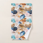 Überall in den Seashells Gemustert lebendig Badhandtuch Set (Handtuch)