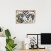 Überall in der großen Spaltung - Kunstdruck Poster (Heimbüro)
