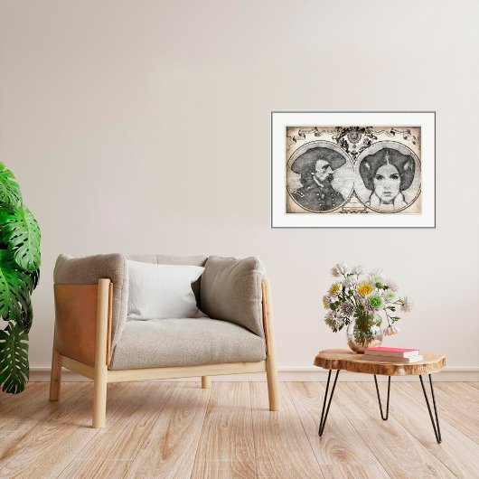 Überall in der großen Spaltung - Kunstdruck Poster