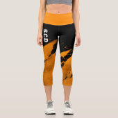 Überall in der Print Capri Leggings Brushy Orange (Vorderseite)