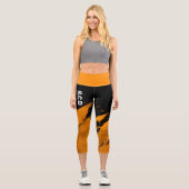 Überall in der Print Capri Leggings Brushy Orange (Vorderseite)