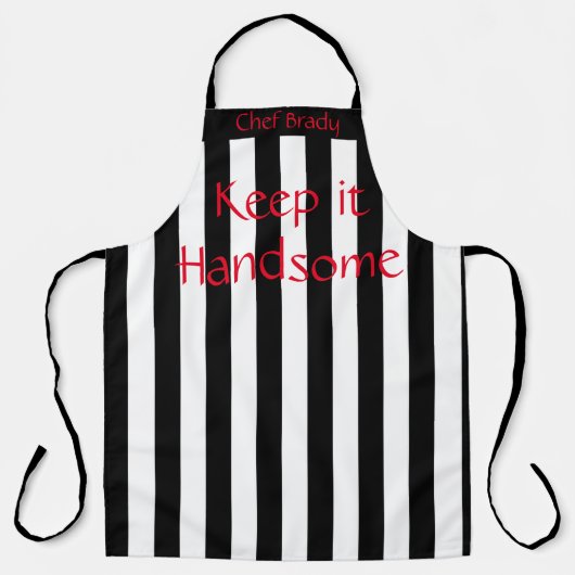 Überall in der Print-Schürze Behielt es Handsome B Schürze (Vorderseite)