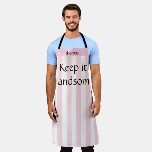 Überall in der Print-Schürze Behielt es Handsome P Schürze (Getragen)