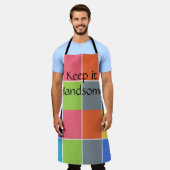 Überall in der Print-Schürze Behielt es, um einige Schürze (Getragen)