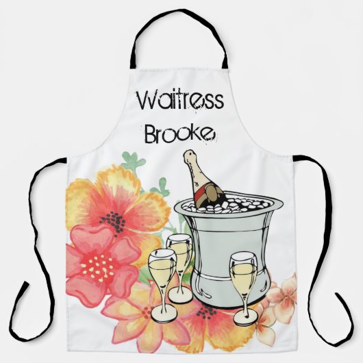 Überall in der Print-Schürze Blumensekt Schürze (Vorderseite)