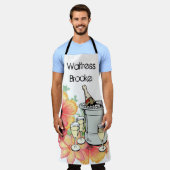 Überall in der Print-Schürze Blumensekt Schürze (Getragen)