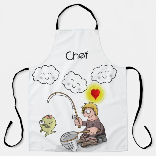 Überall in der Print-Schürze Fischfang Schürze (Vorderseite)