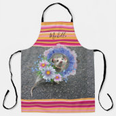 Überall in der Print-Schürze Streifen Opossum-Blüt Schürze (Vorderseite)