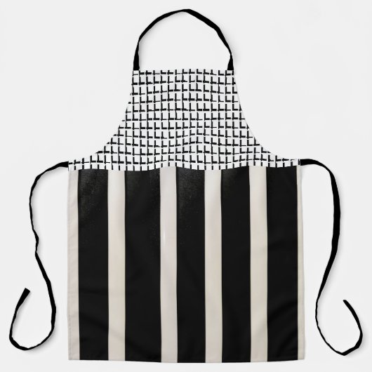 Überall in der Print-Schürze Streifen schwarz und  Schürze (Vorderseite)