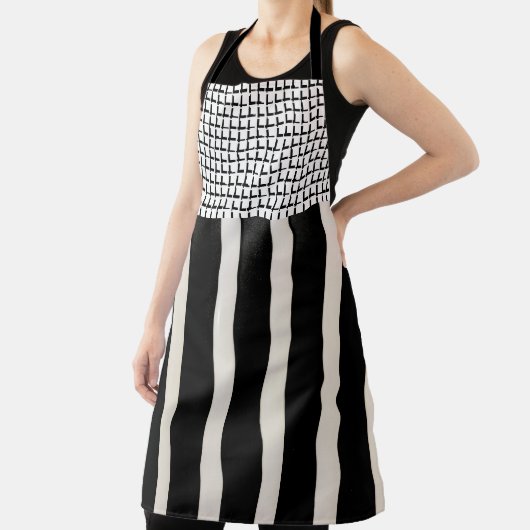 Überall in der Print-Schürze Streifen schwarz und Schürze (InSitu)
