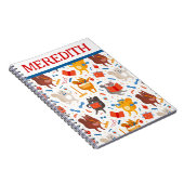 Überall in der Printmedien-Welt sind belebte Katze Notizblock (Rechte Seite)