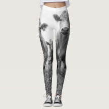 Überall in Kuhdruck Leggings