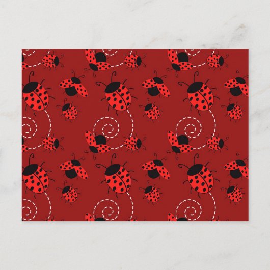 Überall in Ladybug Design Postkarte (Vorderseite)