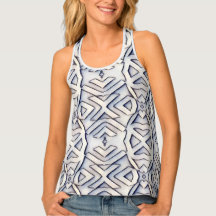Überall in Print-Multicolor-Stoffmuster-Tank t