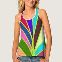Überall in Print Multicolor-Stoffmuster-Tank