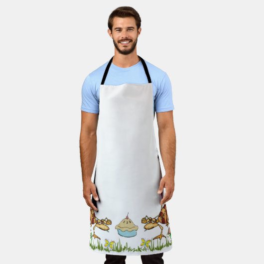 Überall in Print Schürze Angel Apfelkuchen Gras Bl (Getragen)