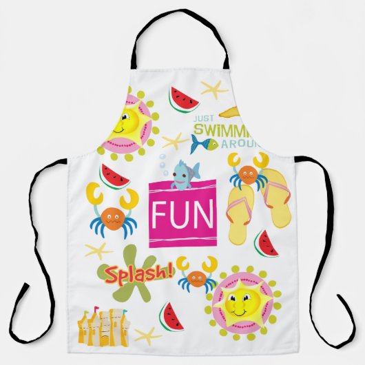 Überall in Print Schürze Beach House Fun Koch (Vorderseite)