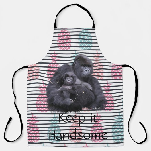 Überall in Print-Schürze Behielt es Handsome Goril Schürze (Vorderseite)