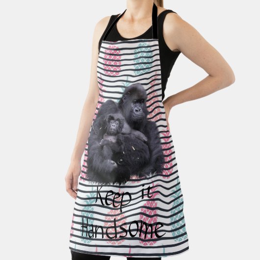 Überall in Print-Schürze Behielt es Handsome Goril Schürze (InSitu)