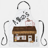 Überall in Print-Schürze Coffee Shop Koffein Schürze (Vorderseite)