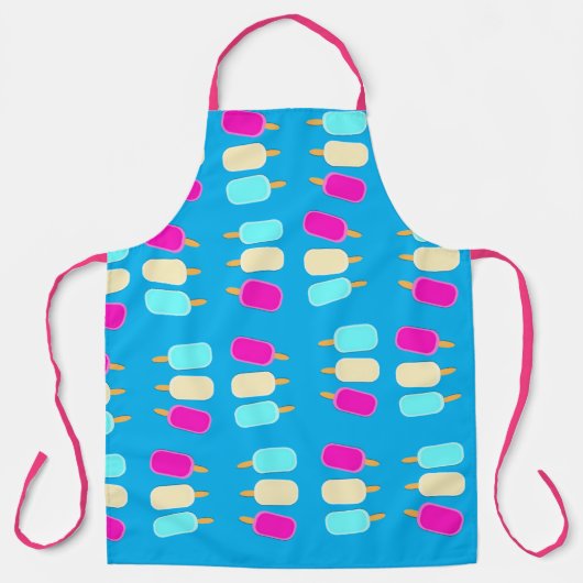 Überall in Print-Schürze Eiscreme blau Schürze (Vorderseite)