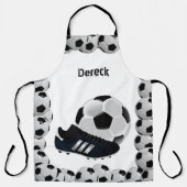 Überall in Print-Schürze Fußball Sportschwarz und  Schürze (Vorderseite)