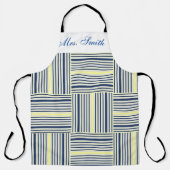 Überall in Print-Schürze gelb blauer Streifen Schürze (Vorderseite)