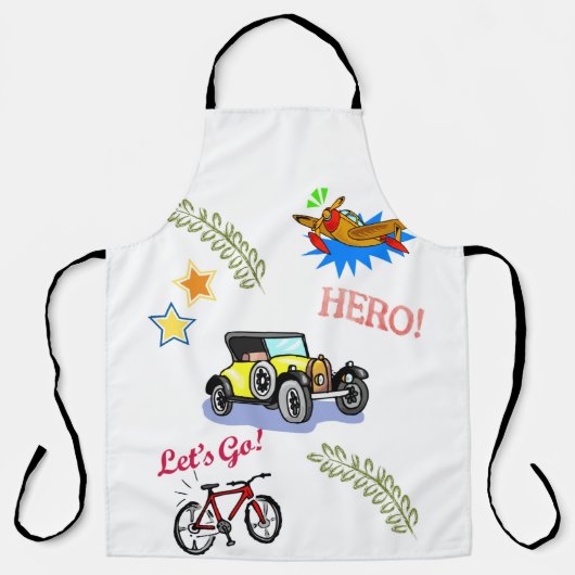 Überall in Print-Schürze Hero Fahrrad-Flugzeug Schürze (Vorderseite)