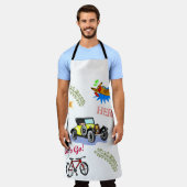 Überall in Print-Schürze Hero Fahrrad-Flugzeug Schürze (Getragen)