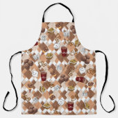 Überall in Print Schürze Hot Chocolate Marshmallow (Vorderseite)