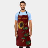 Überall in Print Schürze Sonnenblumen Schmetterlin (Getragen)