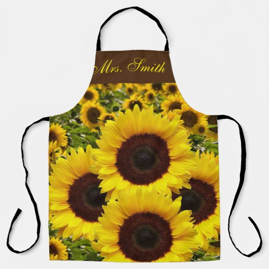 Überall in Print-Schürze Sonnenblumen Schürze (Vorderseite)