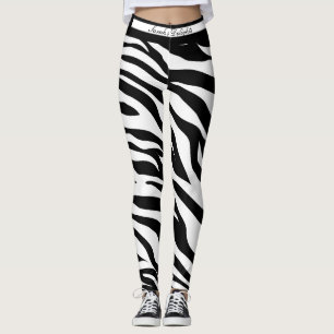 Überall in Zebra drucken Leggings. Leggings