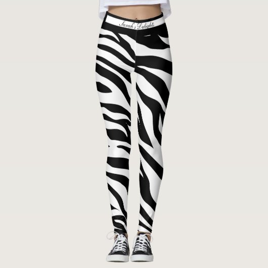 Überall in Zebra drucken Leggings. Leggings (Vorderseite)