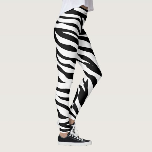 Überall in Zebra drucken Leggings.  Leggings (Rechts)