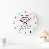 Überall ist es 5 Uhr. Große Wanduhr (Zuhause)