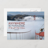 Überall ist Paradise Inspiration Postkarte (Vorne/Hinten)