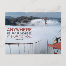 Überall ist Paradise Inspiration Postkarte