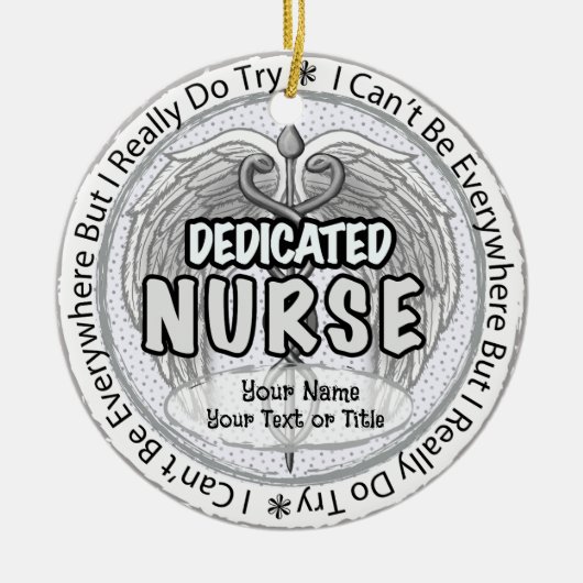 Überall Krankenschwester Keramik Ornament (Vorne)