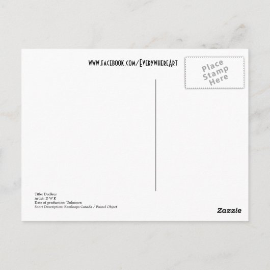 Überall Kunst Postkarte (Rückseite)