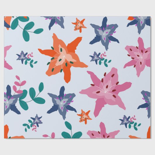 Überall Lilies Geschenkpapier (Flach)