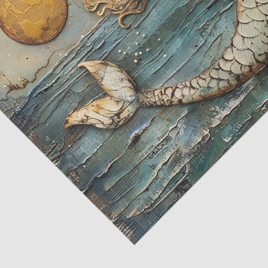 ÜBERALL MERMAID MIXED MEDIA DECOUPAGE TISSUPAPIER SEIDENPAPIER (Ausschnitt)