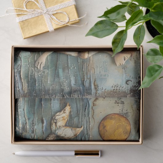 ÜBERALL MERMAID MIXED MEDIA DECOUPAGE TISSUPAPIER SEIDENPAPIER (Geschenk)