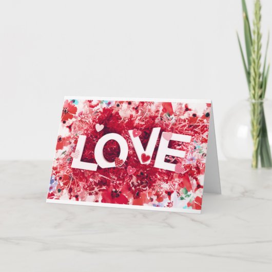 ÜBERALL MIT DER "LIEBE" BIRTHDAY WISHES CARD KARTE (Vorderseite)