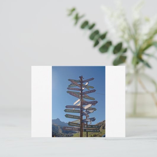 Überall Postkarte (Stehend Vorderseite)