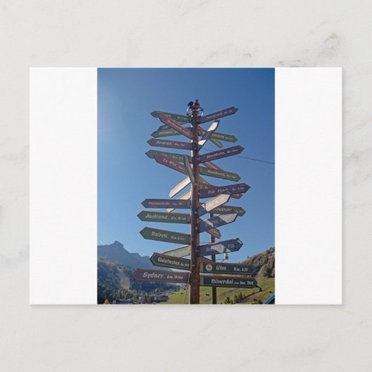 Überall Postkarte (Vorderseite)