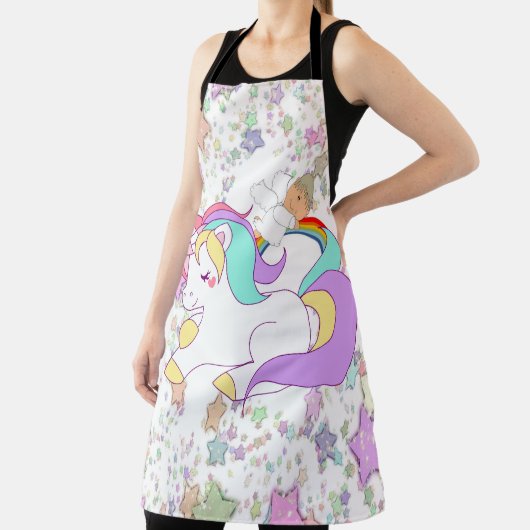 Überall Print Schürze Unicorn Baby Angel (InSitu)